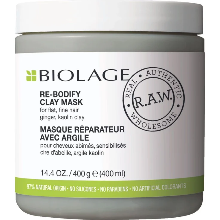 Matrix Biolage R.A.W. Re-Bodify Clay Mask Haarkur 400 ml