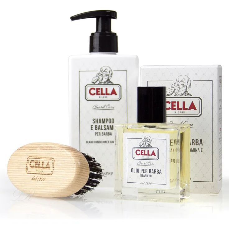 Cella Bartshampoo 200 ml + Bartöl 50 ml + Bartkamm für einen gepflegten Bart
