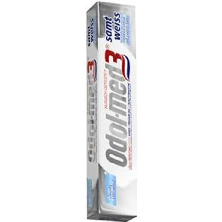 Odol-med 3 Samt Weiß 75 ml mit Whitening-Effekt für weißere Zähne