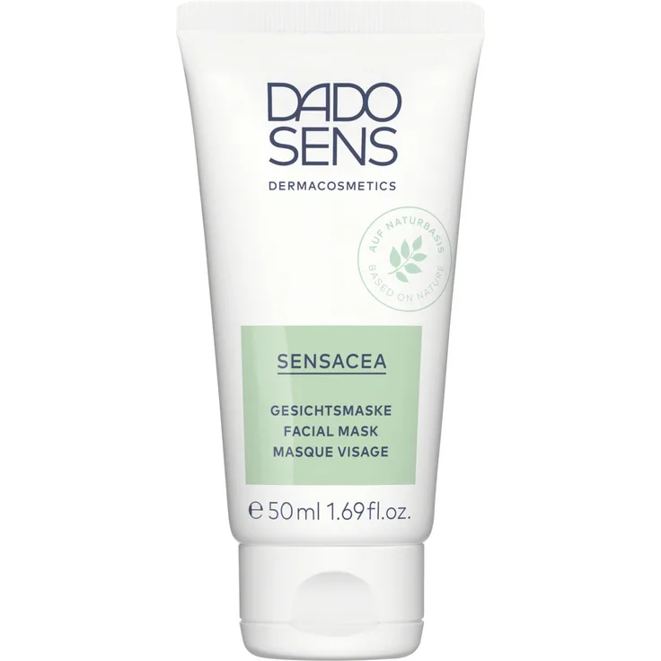 Dado Sens Sensacea Gesichtsmaske50 ml, für empfindliche Haut geeignet, Reduziert Rötungen, Mit Süßholz, Aloe vera und Purpur-Rotalge