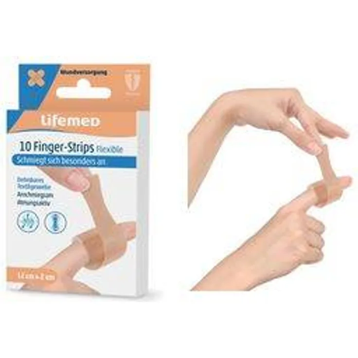 Lifemed Finger-Strips Flexible, hautfarben, 10er