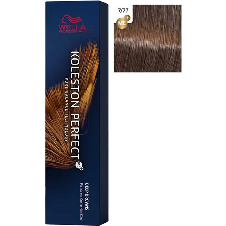Wella Koleston Perfect Me+ 7/77 mittelblond braun intensiv 60 ml – Bild 1