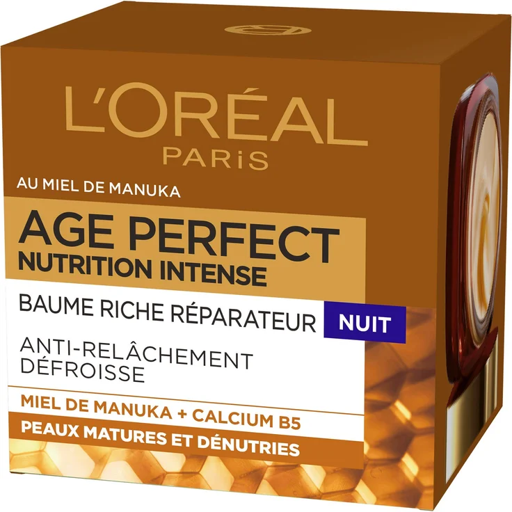 L'Oréal Paris Age Perfect Balsam Für Die Nacht Für Reife Haut Intensive Nutrition 50 ml Nachtpflege für Damen und Herren