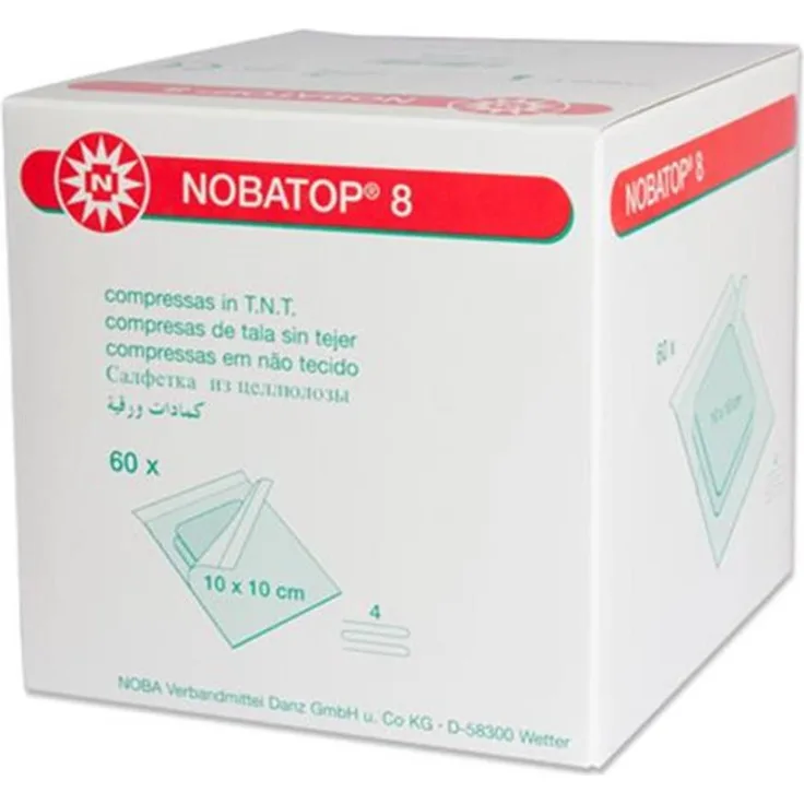 Noba Nobatop 8 sterile Vliesstoffkompressen 4 - fach 50 x 2 Stück 10 x 10 cm