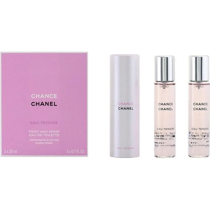 Chanel Chance Eau Tendre 3 x 20 ml Eau de Toilette (EdT) Twist and Spray