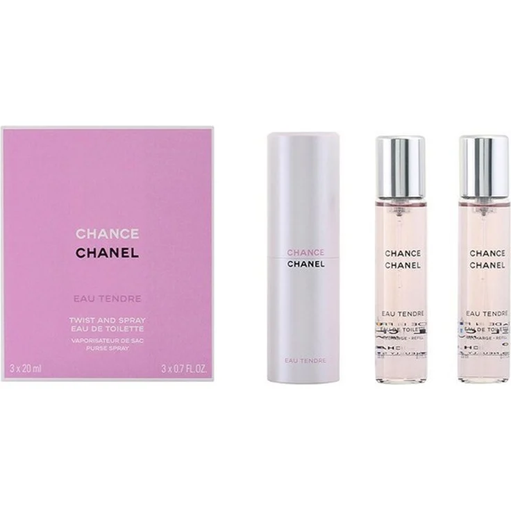 Chanel Chance Eau Tendre 3 x 20 ml Eau de Toilette (EdT) Twist and Spray