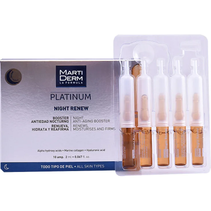 Martiderm Platinum Night Renew Ampoules 10 x 2 ml, mit pflegender Wirkung 