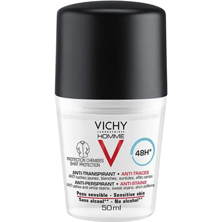 Vichy Homme Antitranspirant Anti Flecken Roll On 50 ml