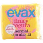 Evax fina & segura compresas mit Flügel normal 12 Stück Damenbinden