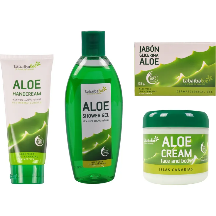 Tabaibaloe-Geschenk-Set Duschgel Face & Body Cream Handcreme Glycerin-Seife 