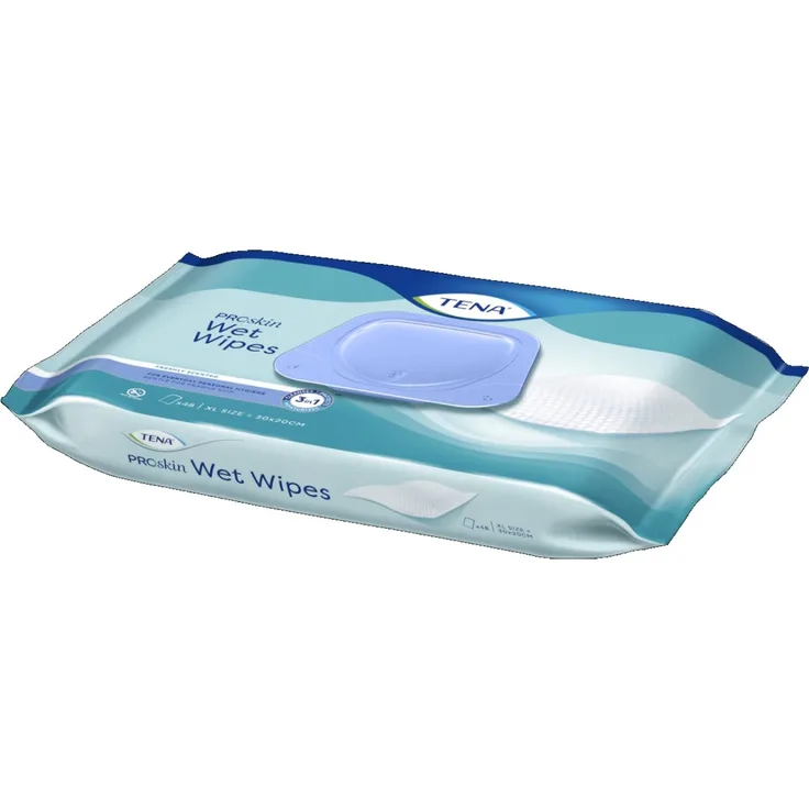 Tena WET Wipe 3in1 Tücher alkoholfrei, seifenfrei 48 Stück
