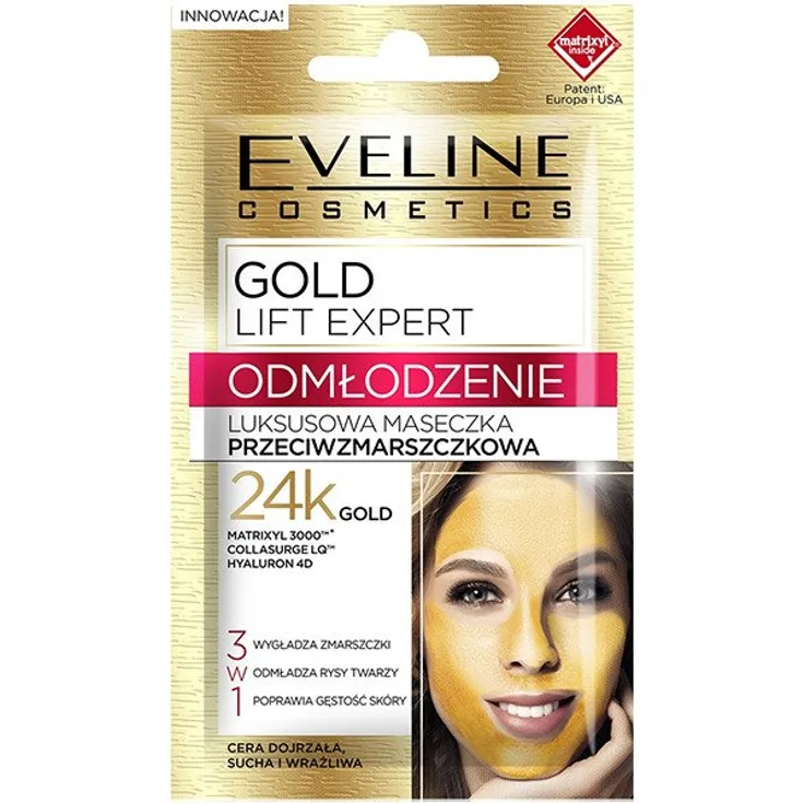 Eveline Gold Lift Anti Falten Maske 7 ml mit pflegender Wirkung