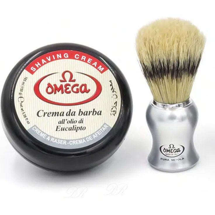Omega Pennelli Omega Rasierset 81229 Rasierpinsel Borste + Rasiercreme