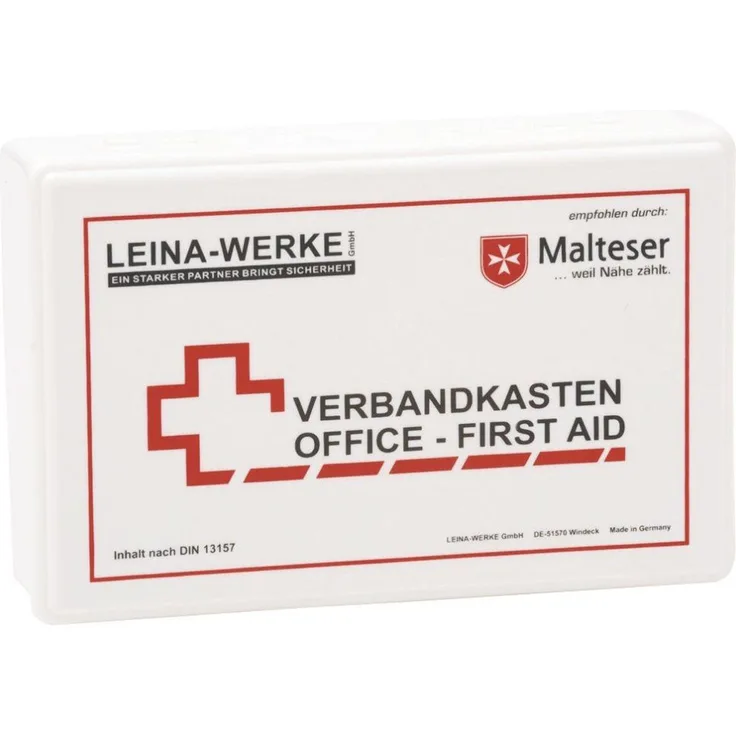 Leina Betriebsverbandkasten Office weiß, Inhalt nach DIN 13157, steril