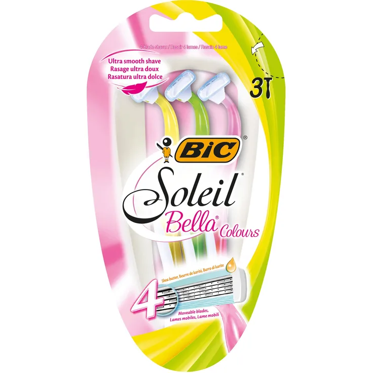 BIC Soleil Bella Nassrasierer Set Frauen, 3 Stück