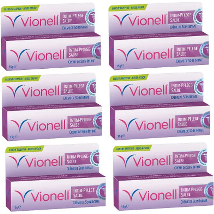 Vionell Intim Pflege Salbe Wirksame Pflege für den Intimbereich 6x15ml 6er-Pack