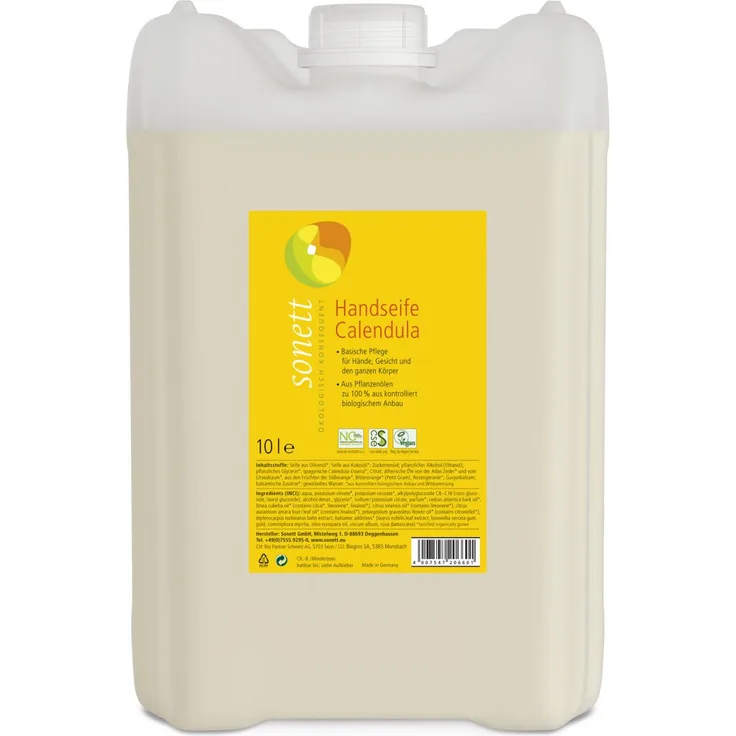 Sonett Handseife Calendula 10 Liter für alle Hauttypen geeignet