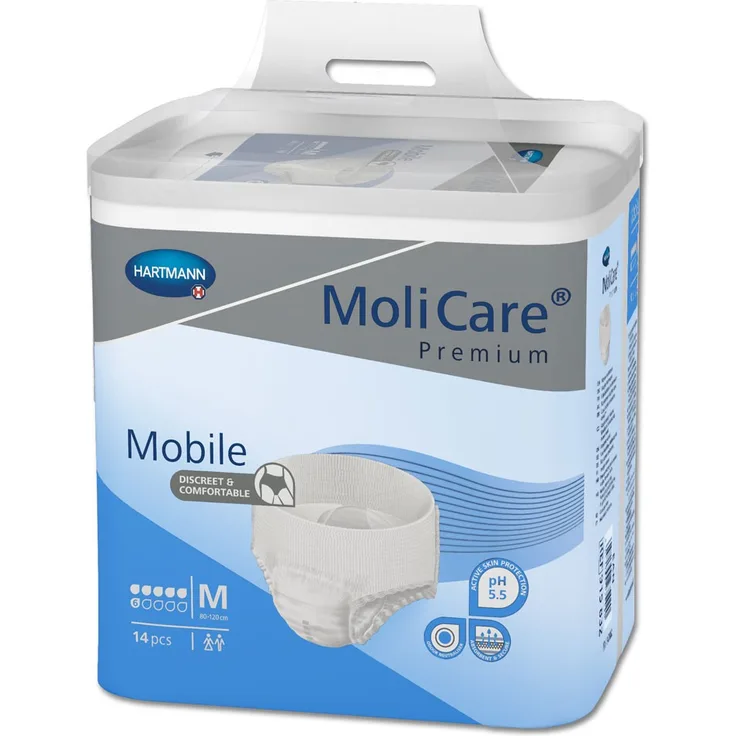 HARTMANN 9158404 MoliCare Premium Mobile 6 Tropfen, 45cm x 70cm, 14 Stück