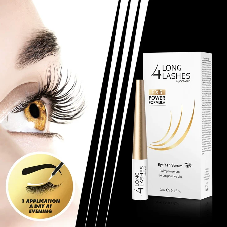 Oceanic Long4Lashes FX5 Wimpernserum für lange und starke Wimpern wirkt verdichtend 3 ml – Bild 2