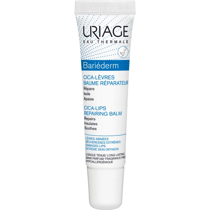 Uriage Bariederm Cica-Levres Baume Reparateur Balsam 15 ml, feuchtigkeitsspendende Wirkung, für alle Lippentypen