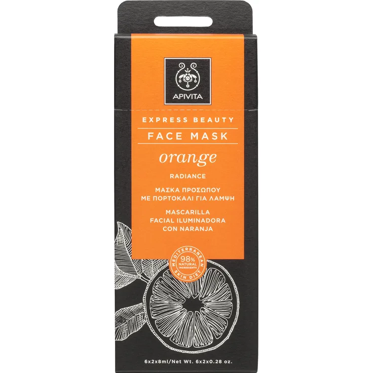 Apivita Face Mask with Orange 16 ml, für alle Hauttypen