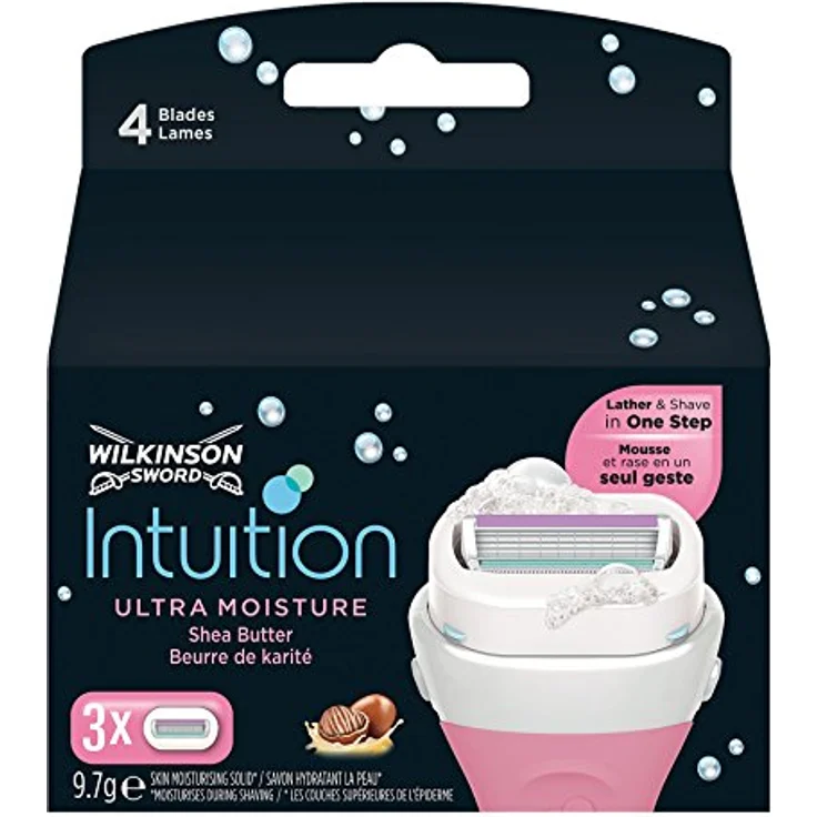 Wilkinson Sword Intuition Ultra Moisture Rasierklingen, 3 Stück