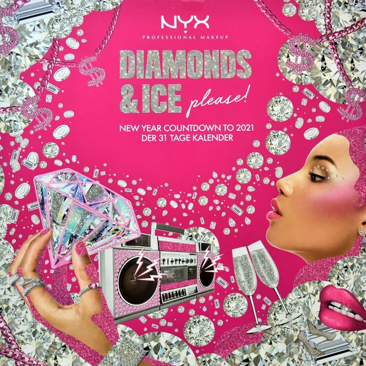 NYX - Beauty Make-Up Adventkalender Diamonds & Ice mit Highlights aus dem Bereich Kosmetik für Frauen