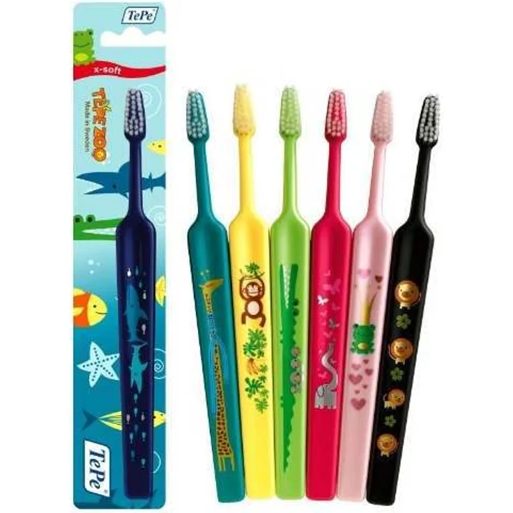 TePe Select Compact Zoo Kinder-Zahnbürste x-weich,ideale Zahnbürste für kleine Münder