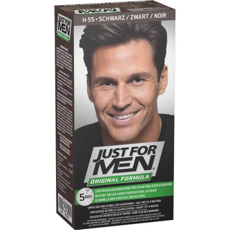 Just For Men H55 Haarfärbemittel Pflege Tönungs Shampoo Schwarz – Bild 1