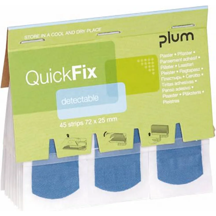 Plum BR354045 QuickFix Nachfüllpack Detektabel Pflaster 45 Stück