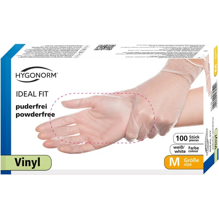 Hygonorm Vinyl-Handschuhe Ideal Fit puderfrei - Größe L 100 Stück