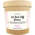 puremetics 3in1 Dusch-Fluff 250 g Duschgel Peeling und Lotion in Einem 100% vegan & plastikfrei pflegend hautverfeinernd & glättend