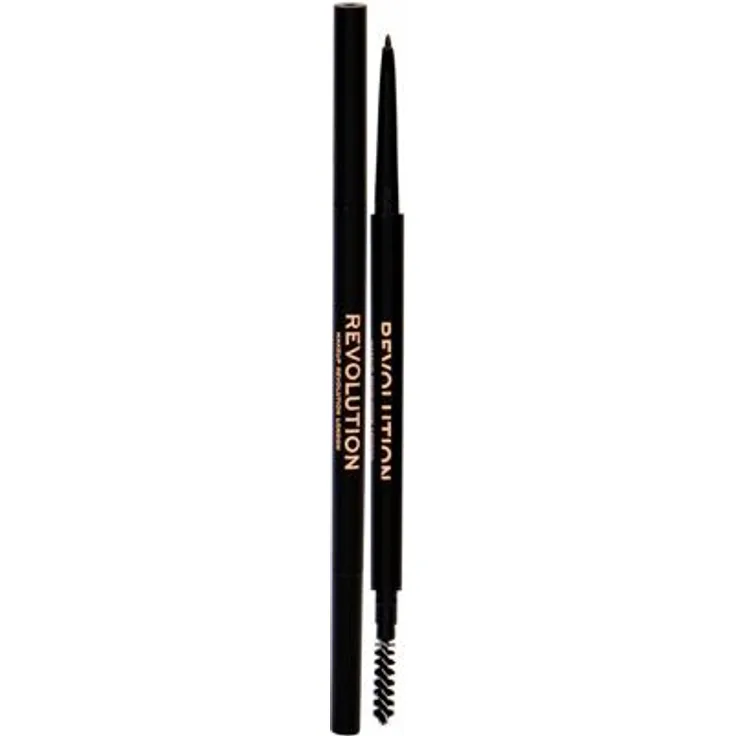 Makeup Revolution London Precise Brow Pencil Augenbrauenstift mit Bürste 0,05 g Farbton Dark Brown für Frauen