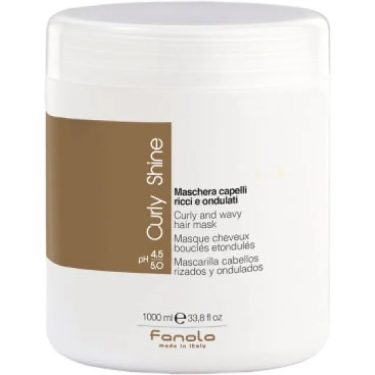 Fanola Curly Shine Curly and wavy hair mask - Lockenkur, 1 l – Bild 1