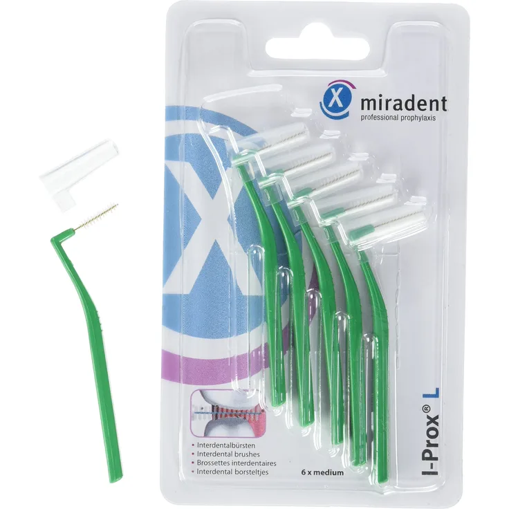 MIRADENT Interdentalbürste I-Prox L 0,7 mm grün 6 St.