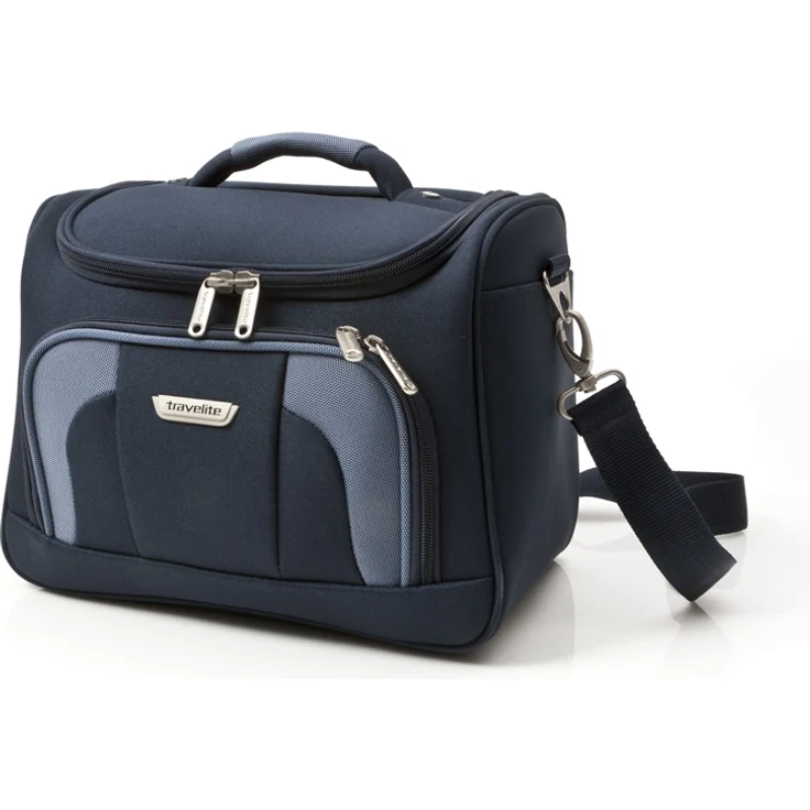 travelite Handgepäck Kulturtasche mit Aufsteckfunktion, Gepäck Serie ORLANDO: Klassisches Weichgepäck Beautycase im zeitlosen Design, 098492-20, 19 Liter, 0,9 kg, marine (blau)