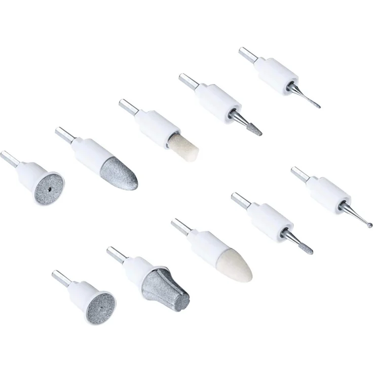 Beurer MP 64 Wiederaufladbares Maniküre-/Pediküre Set Weiß-Gold,, Geschwindigkeitsstufen: 3, Rechts-, Linkslauf, LED-Licht, Drehzahl in U/min: 3.200/3.800/4.400 – Bild 4