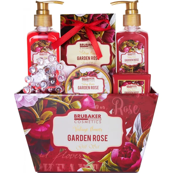 7-teiliges Bade- und Dusch Set Garden Rose floraler Rosen- und Veilchen Duf