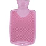 Fashy 6442 Wärmflasche ~ Thermoplast- Wärmeflasche Halblamelle, geruchsneutral, recyclingfähig, robust und langlebig, fugenloser, schmaler Flaschenhals ~ 0,8 Liter, rosa - Preisvergleich
