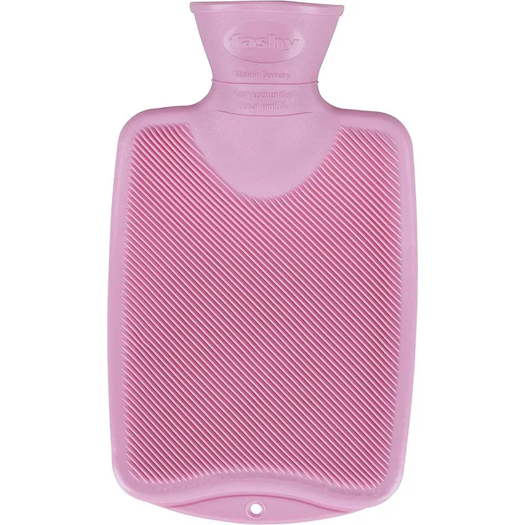 Fashy 6442 Wärmflasche ~ Thermoplast- Wärmeflasche Halblamelle, geruchsneutral, recyclingfähig, robust und langlebig, fugenloser, schmaler Flaschenhals ~ 0,8 Liter, rosa - Preisvergleich
