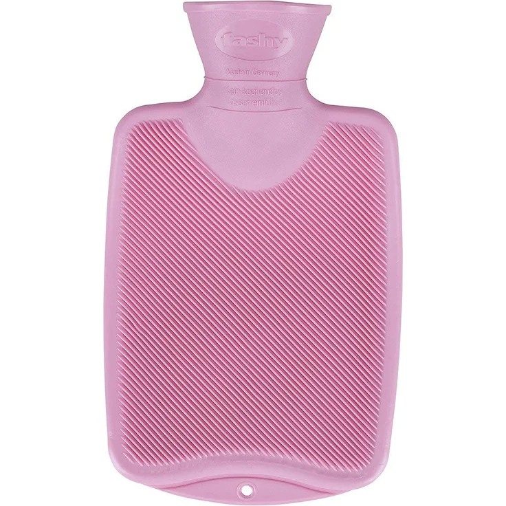 Fashy 6442 Wärmflasche ~ Thermoplast- Wärmeflasche Halblamelle, geruchsneutral, recyclingfähig, robust und langlebig, fugenloser, schmaler Flaschenhals ~ 0,8 Liter, rosa - Preisvergleich – Bild 1
