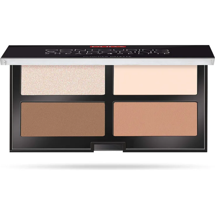 Pupa Make-up Contouring & Strobing Powder Palette 17,5 g, Kompaktpuder, Contouring, Strobing, für einen strahlenden Teint