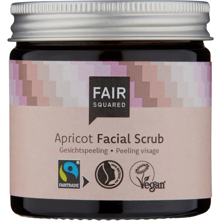 Fair Squared Gesichtspeeling Facial Scrub Apricot, für jeden Hauttyp 50 ml