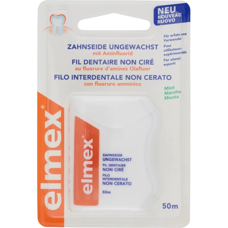 Elmex Zahnseide ungewachst 50 ml 1er Pack 1 x 1 Stück Zahnseide/Flosser