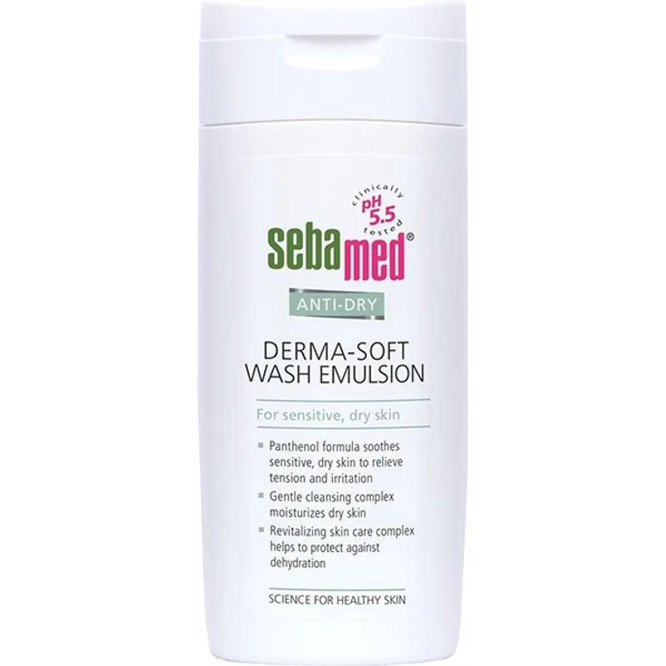 Sebamed Anti-Dry Derma-Soft Wash Emulsion Gesichts- Und KöRperwaschemulsion 200 ml mit reinigender Wirkung