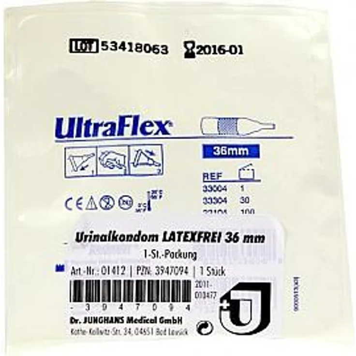 Dr. Junghans Medical Urinalkondom Latexfrei 36mm selbsthaftend