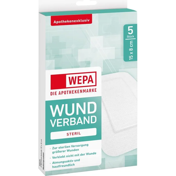 Wepa Apothekenbedarf Wepa Wundverband 8x15 cm steril