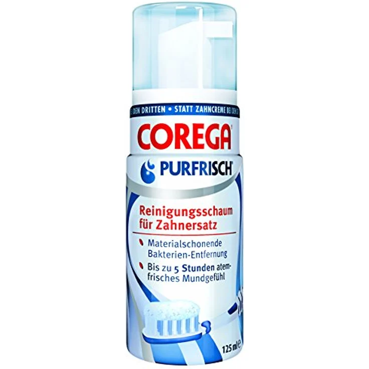 Corega Purfrisch Reinigungsschaum 125 ml Zahnreinigungsschaum Antibakteriell