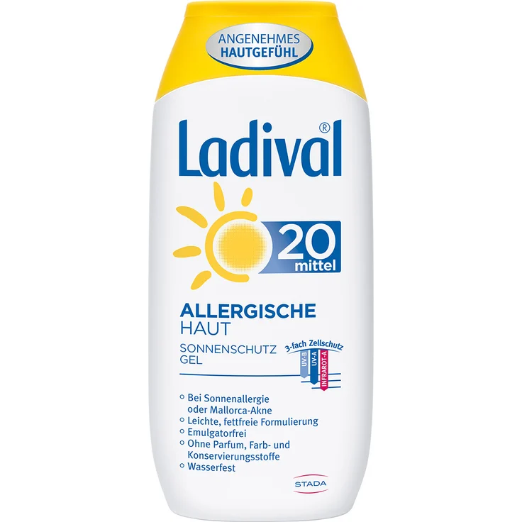 Ladival Produkte Ladival Produkte Ladival Allergische Haut Gel LSF 20 wasserfest Sonnencreme 200 ml – Bild 1