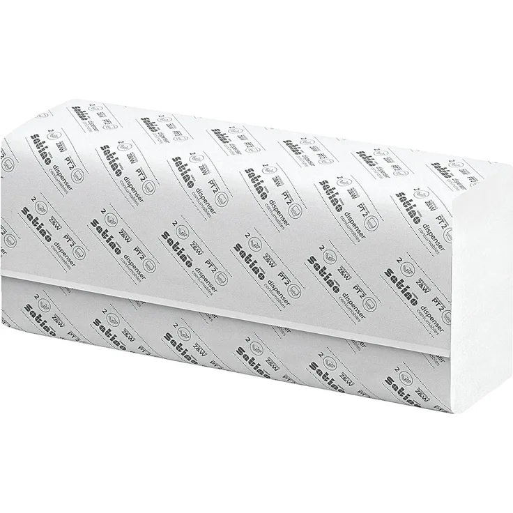 Wepa Satino Papierhandtuch 276620 2lagig 20,6 x 24cm Z-Falz ws 3750 Stück